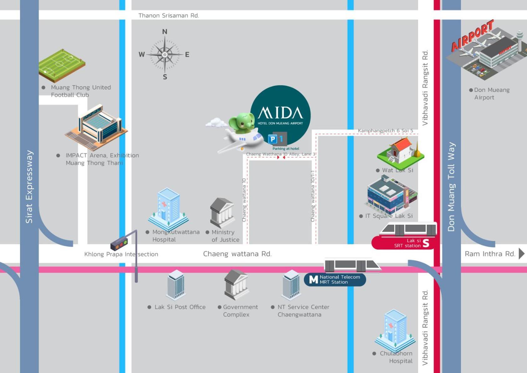 Mida Hotel Don Mueang Airport Bangkok Exteriér fotografie